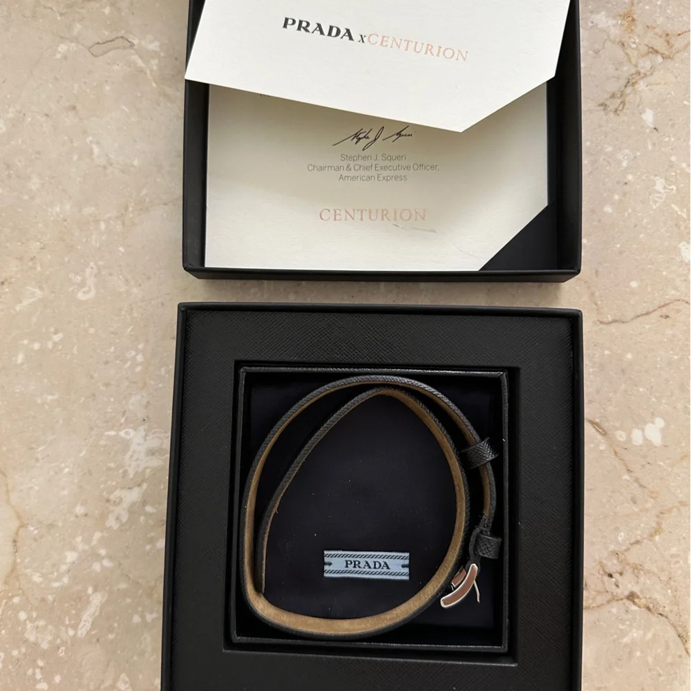 Prada | Jewelry | Prada Centurion Amex Black Card Black Leather